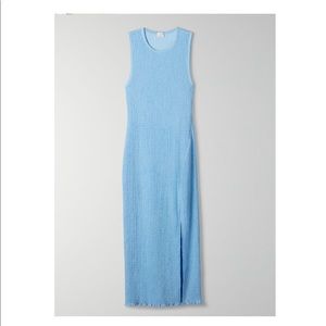 Aritzia blue verona midi dress
